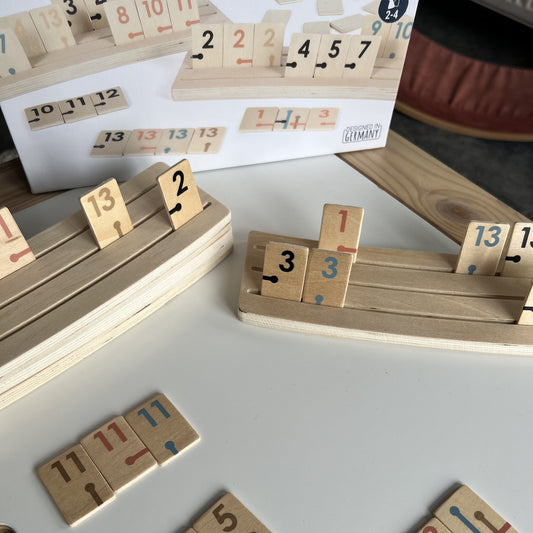 Houten Rummy-cijferspel