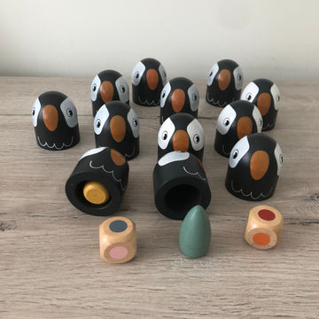 Houten kleuren memory - Pinguin safari