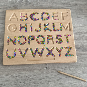 Houten letterbord / Montessori tracing bord